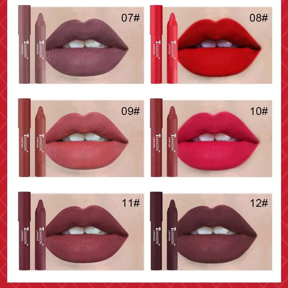 12 colors Makeup Matte Lipstick Waterproof Long Lasting Lip Stick Sexy Red Pink Velvet Nude Lipsticks Woman Cosmetics