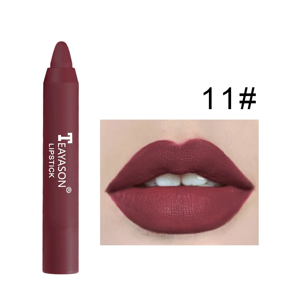 12 colors Makeup Matte Lipstick Waterproof Long Lasting Lip Stick Sexy Red Pink Velvet Nude Lipsticks Woman Cosmetics