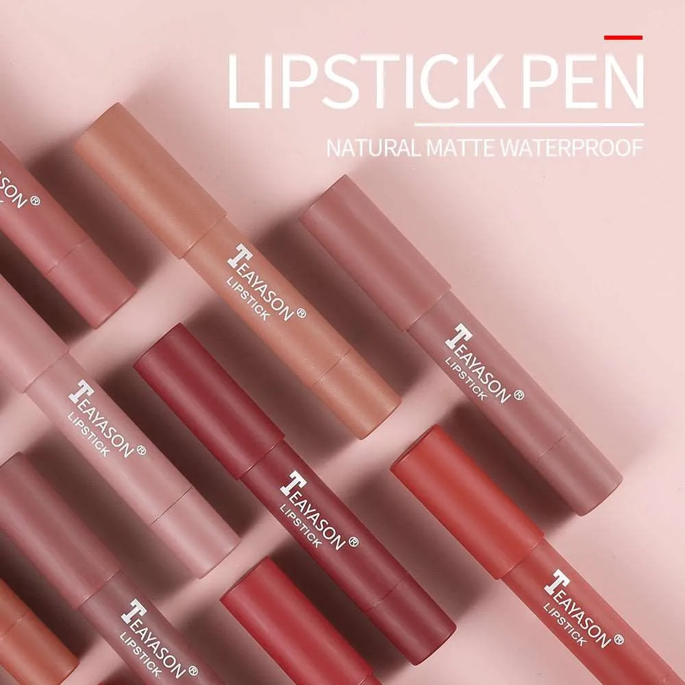 12 colors Makeup Matte Lipstick Waterproof Long Lasting Lip Stick Sexy Red Pink Velvet Nude Lipsticks Woman Cosmetics