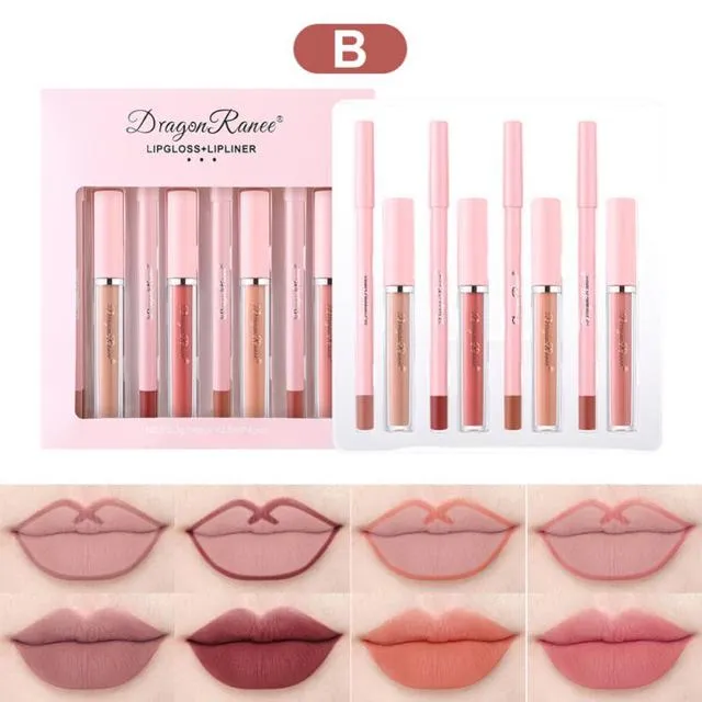 4pcs Lip Gloss Lip Liner Pen Set