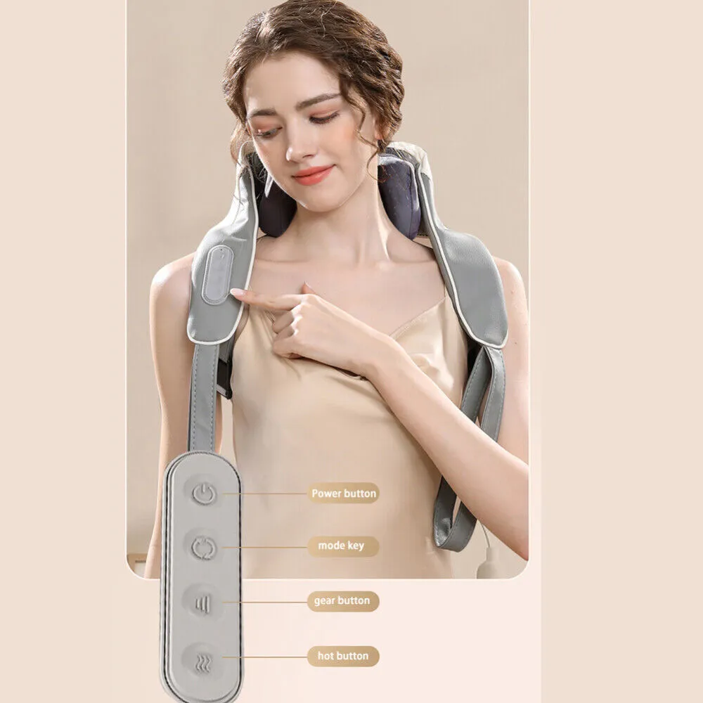 5D Large Head Heated Neck and Shoulder Massager, Low Noise