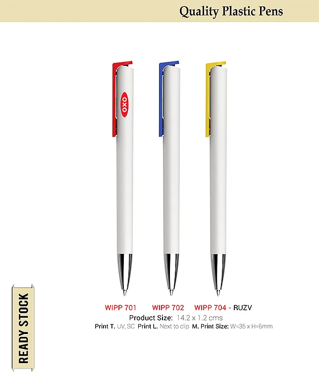 AMS -WIPP 701 - RUZV Plastic Pen Red