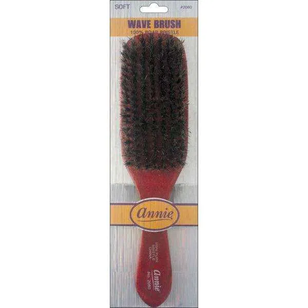 Annie Boar Bristle 100% Pure Soft Wave Brush Dark Brown 2080