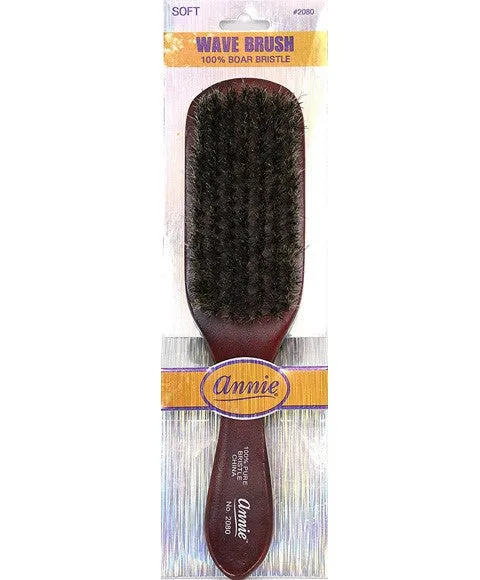 Annie Boar Bristle 100% Pure Soft Wave Brush Dark Brown 2080