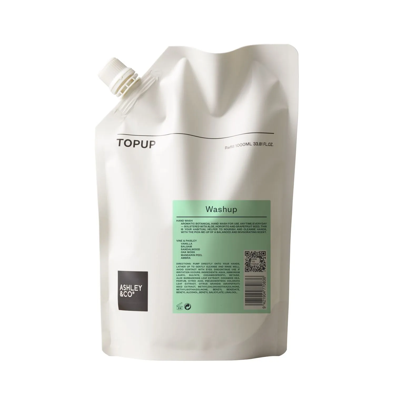 Ashley & Co Topup Washup 1000ml