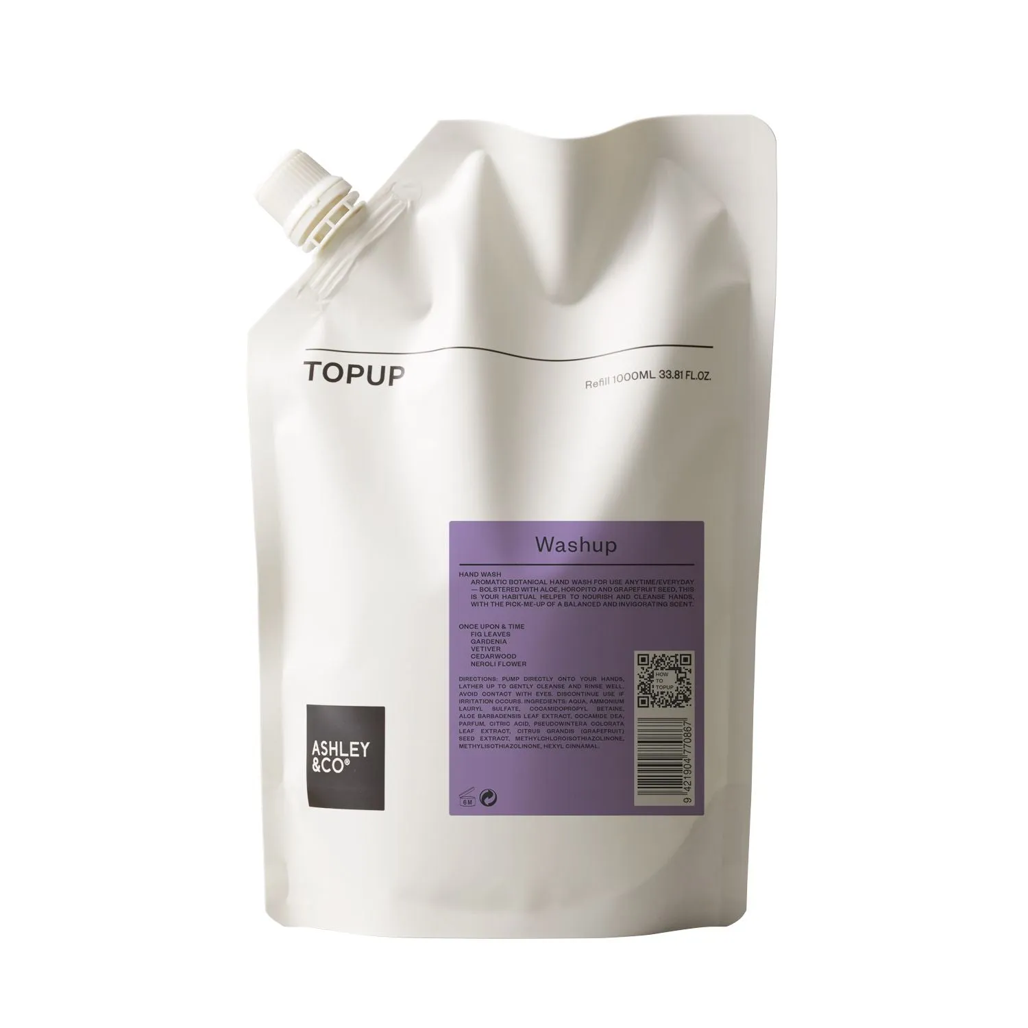 Ashley & Co Topup Washup 1000ml