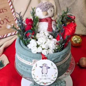 Baby's First Christmas Winter Wonderland Festive Nappy Cake