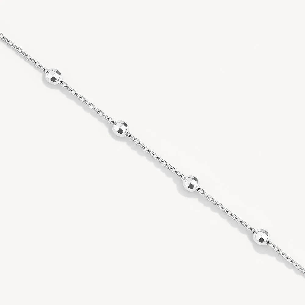 Bauble Chain Necklace in Silver