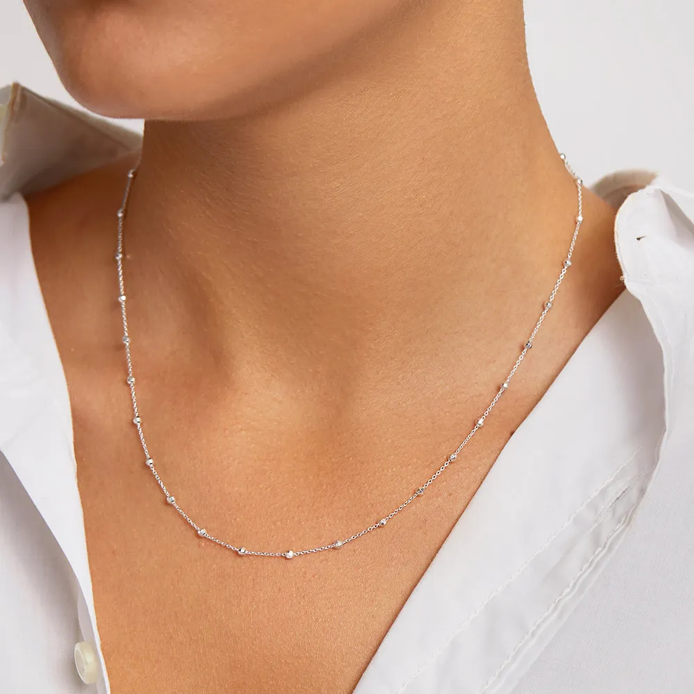 Bauble Chain Necklace in Silver