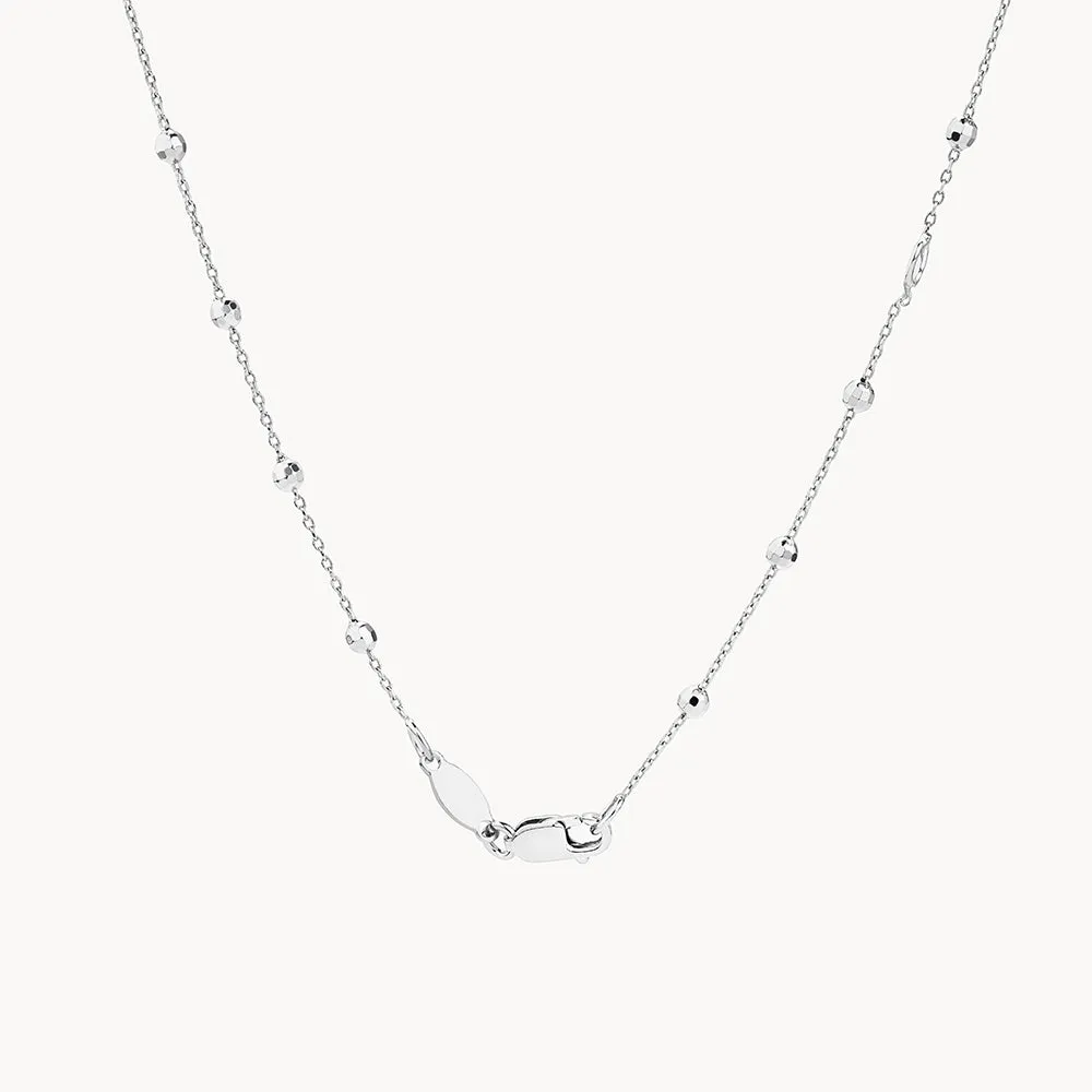 Bauble Chain Necklace in Silver