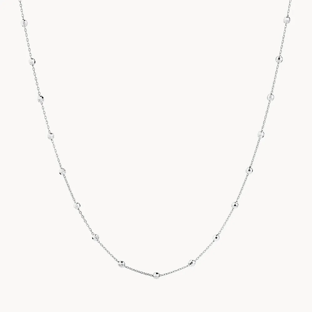 Bauble Chain Necklace in Silver