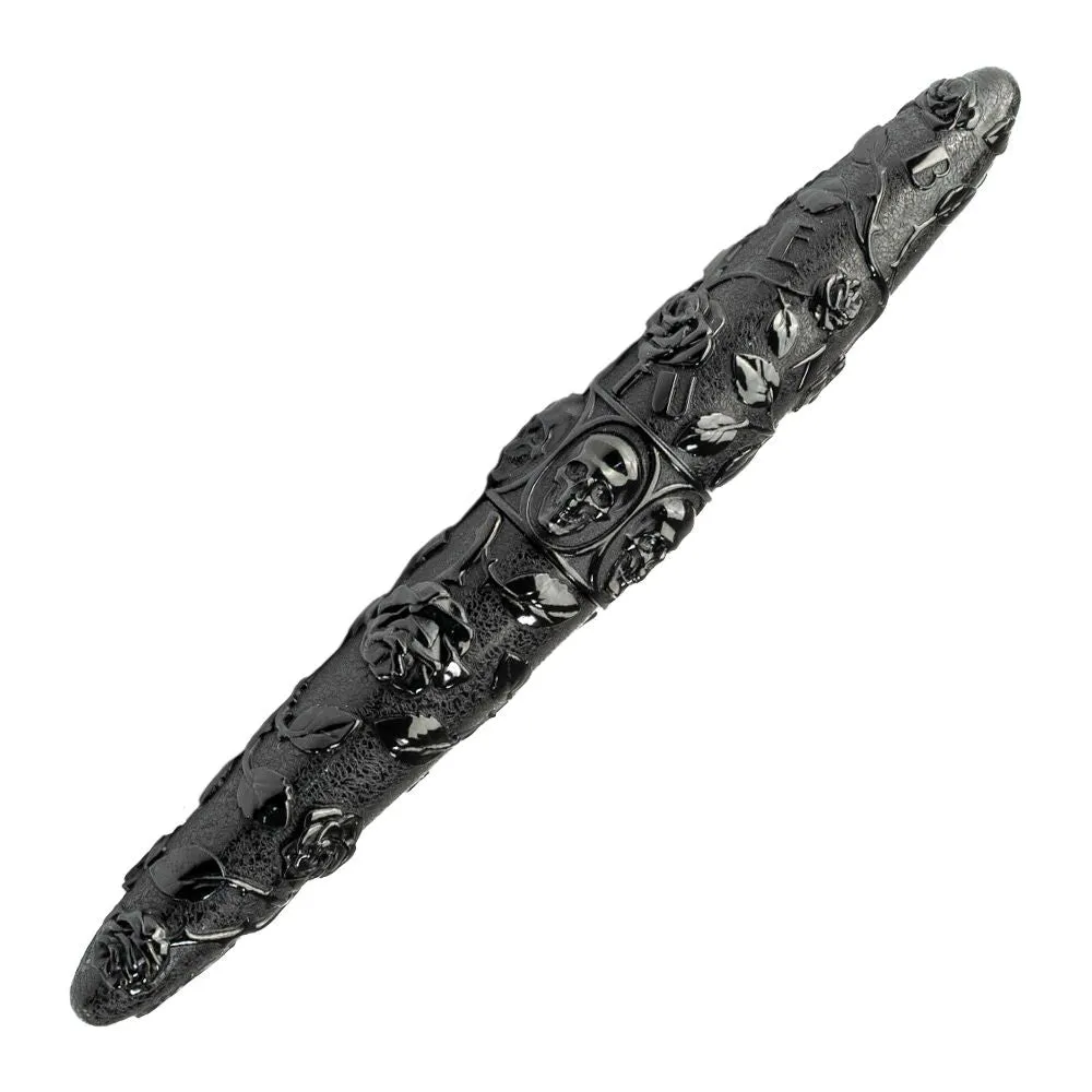 BENU Minima Skull & Roses Crow Fountain Pen