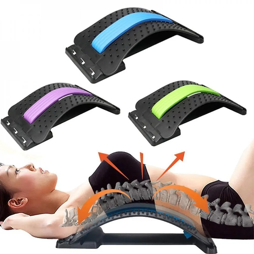 Blue Back Massager Stretcher Equipment Massage Tools Massageador Magic Stretch Fitness Lumbar Support Relaxation Spine Pain Relief