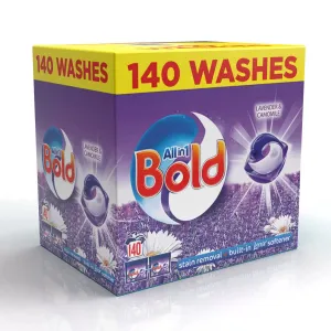 Bold All-in-1 Pods Washing Capsules Spring Pack of  140 Washes