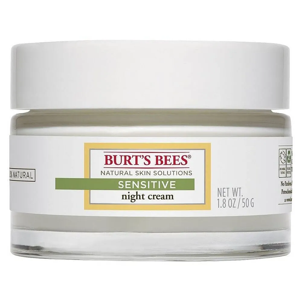 Burt's Bees Natural Skin Solutions Night Cream, Sensitive 1.8 oz