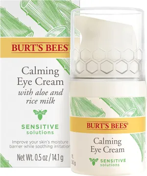 Burt's Bees Sensitive Solutions Calming Eye Cream with Aloe and Rice Milk, 0.5 oz