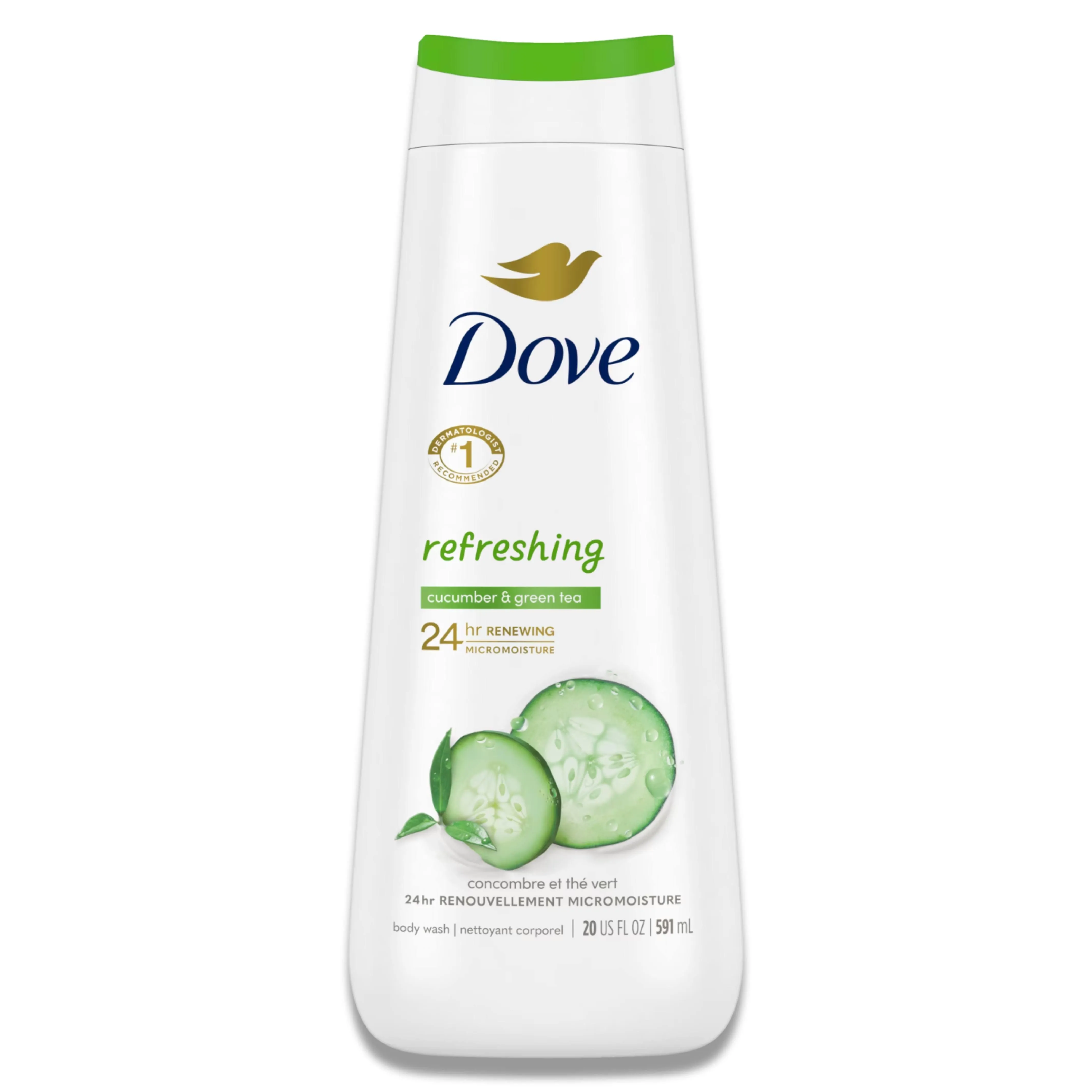 Dove - Body Wash Cucumber and Green Tea - 20 Oz - 4 Pack