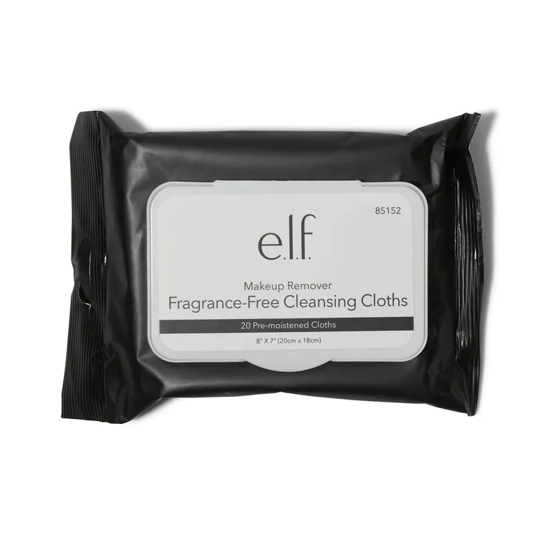 e.l.f. - Makeup Remover Cleansing Cloths, Fragrance-Free - 20 Cloths