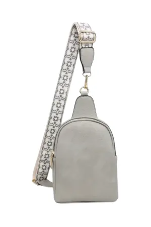 Ellen Sling Bag with Removable Guitar Strap-Charcoal