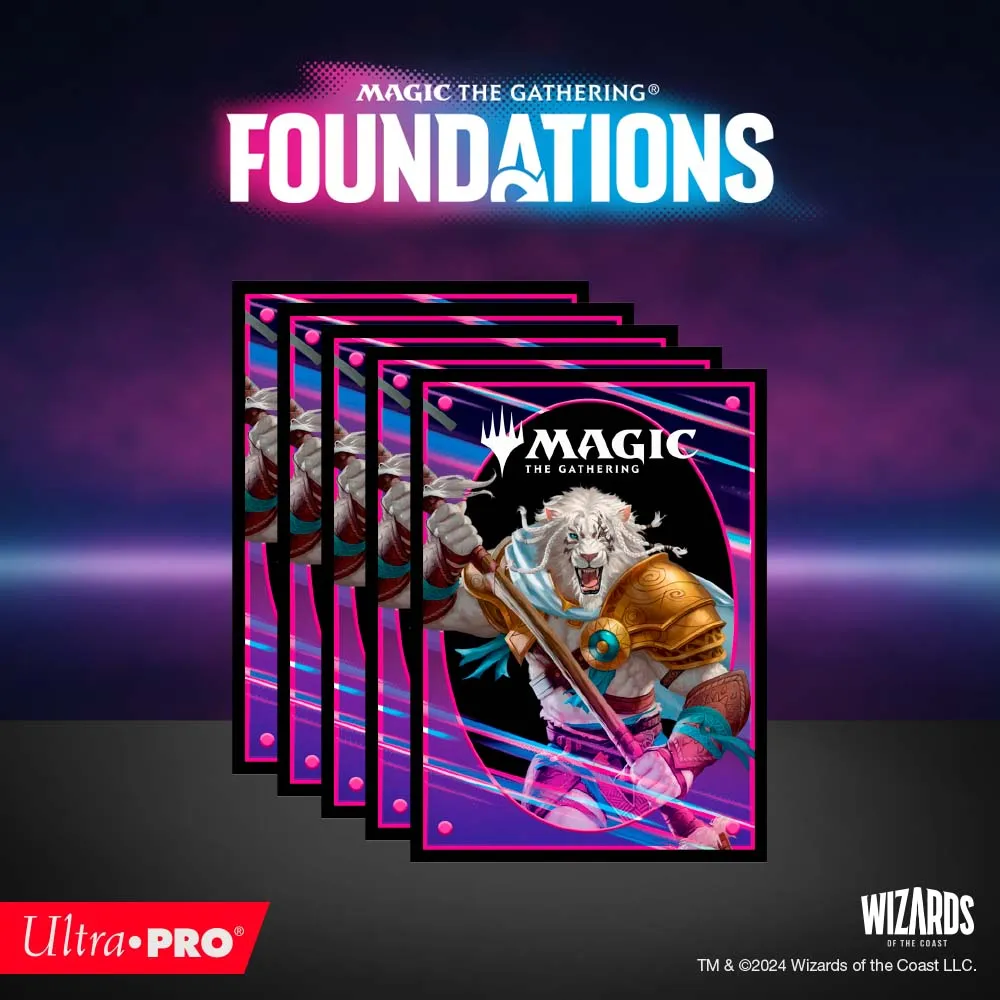 Foundations Ajani 100ct Deck Protector Sleeves Light for Magic: The Gathering