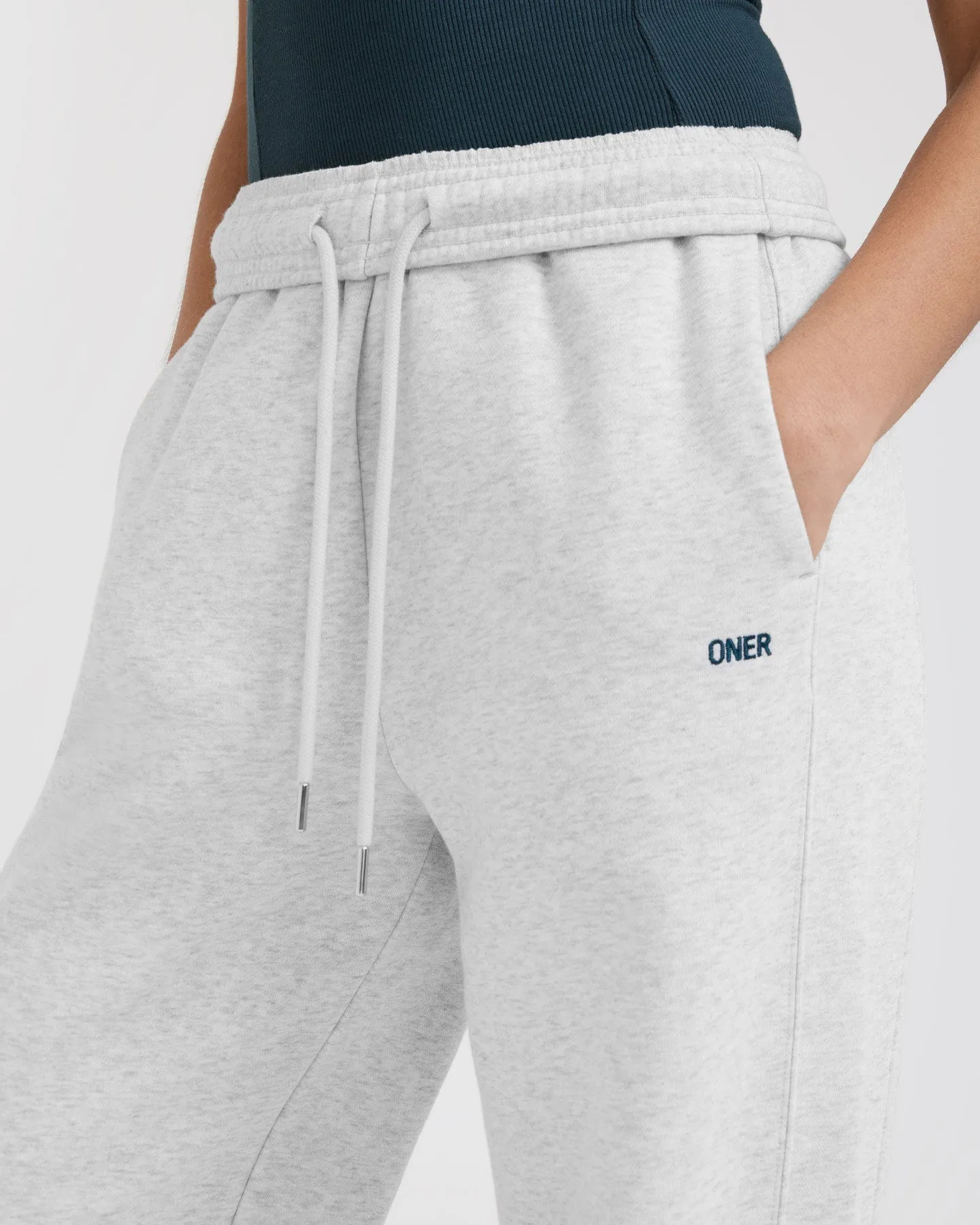 Foundations Straight Leg Joggers | Light Grey Marl