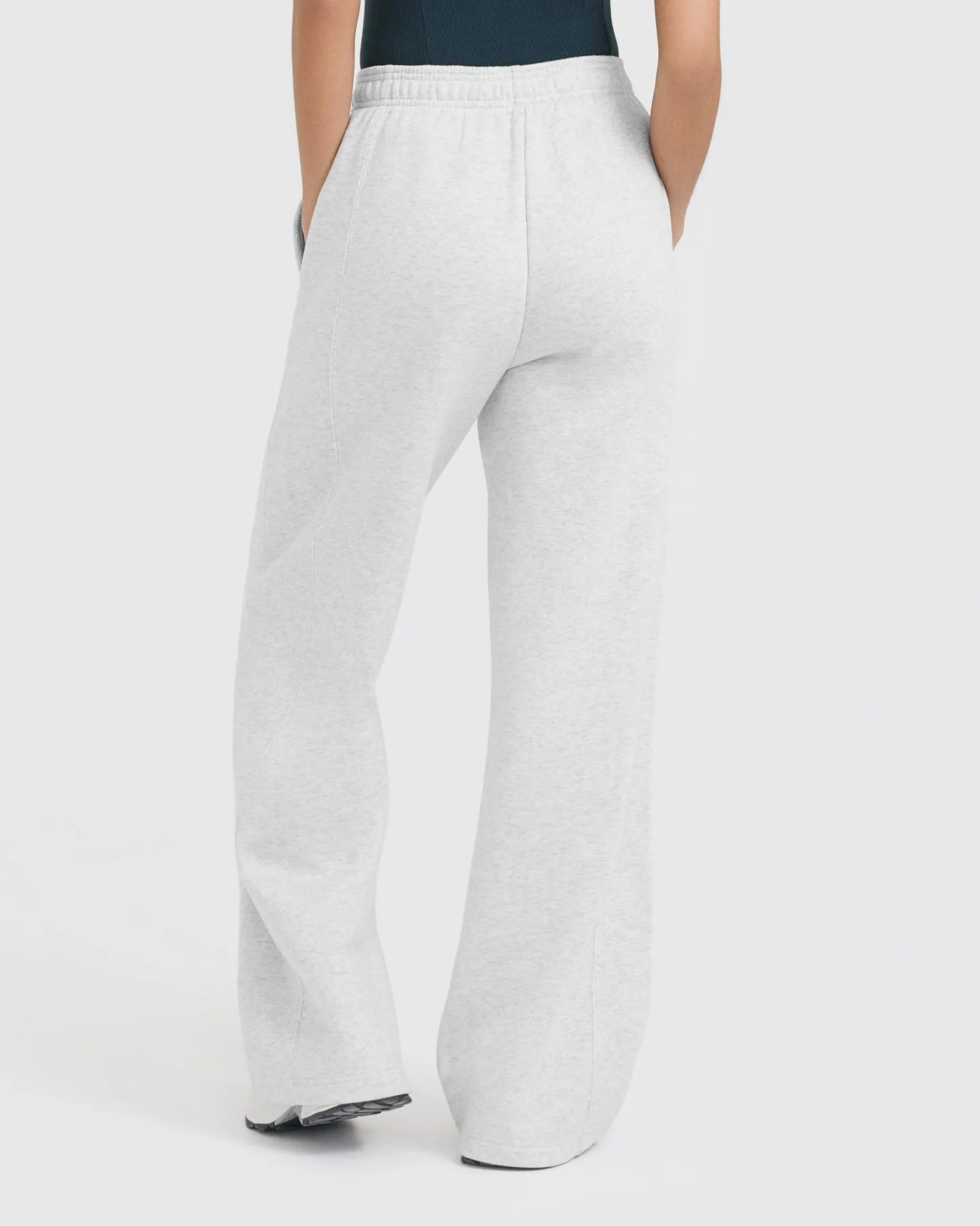 Foundations Straight Leg Joggers | Light Grey Marl