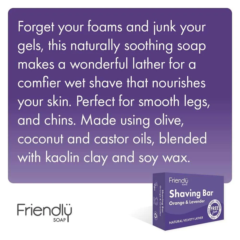 Friendly Soap - Orange & Lavender Shaving Bar Soap