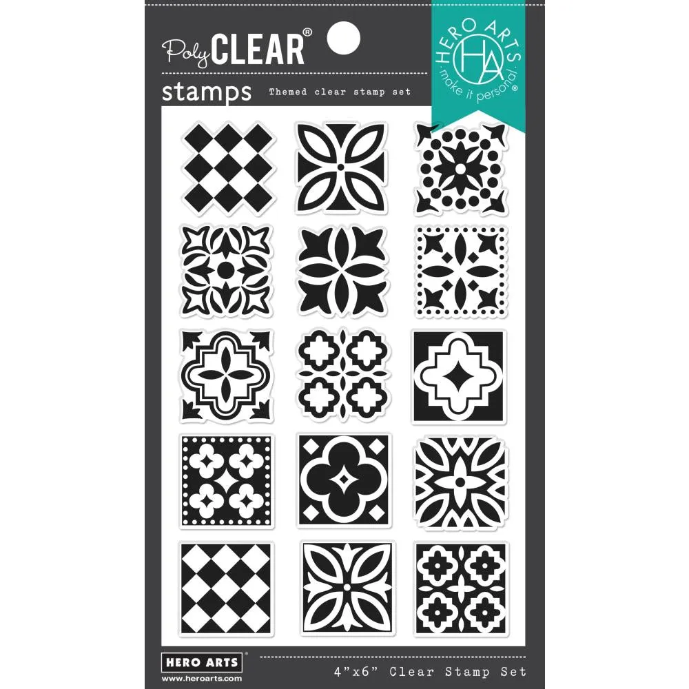 Hero Arts Clear Stamps 4"X6" Decorative Tiles