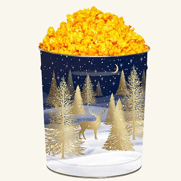 Johnson's 3.5 Gallon Christmas Gilded Forest Tin