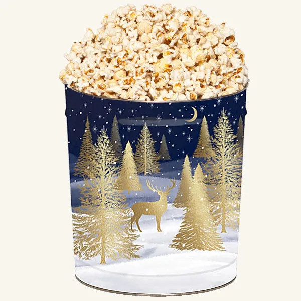 Johnson's 3.5 Gallon Christmas Gilded Forest Tin