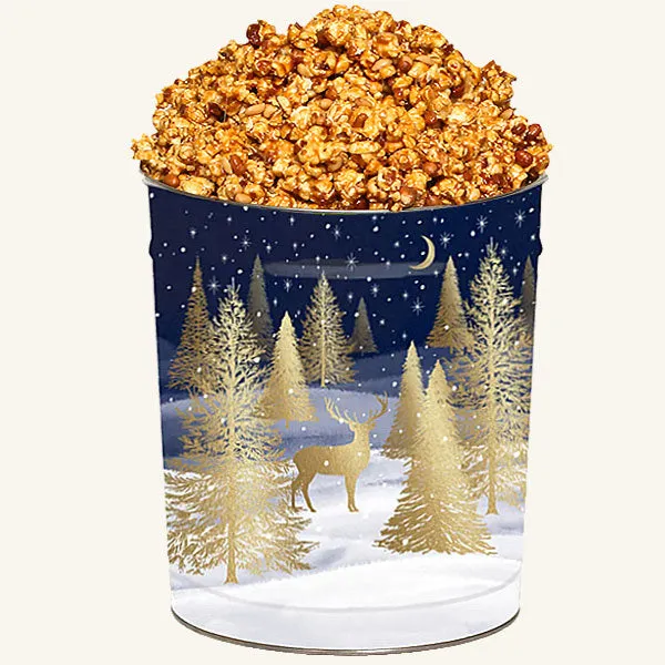 Johnson's 3.5 Gallon Christmas Gilded Forest Tin