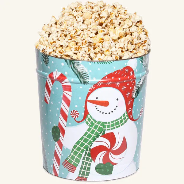 Johnson's 3.5 Gallon Peppermint Snowmen Tin