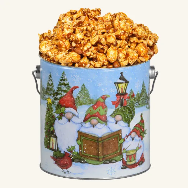 Johnson's Popcorn 1 Gallon Festive Gnomes Tin