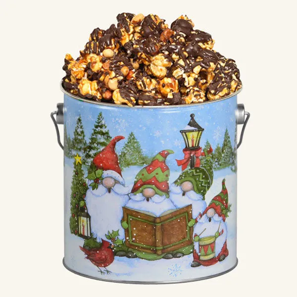 Johnson's Popcorn 1 Gallon Festive Gnomes Tin