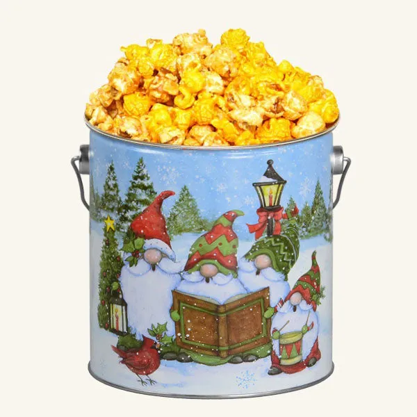 Johnson's Popcorn 1 Gallon Festive Gnomes Tin