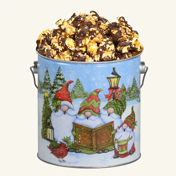 Johnson's Popcorn 1 Gallon Festive Gnomes Tin