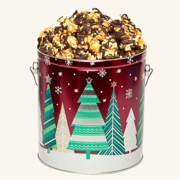 Johnson's Popcorn 1 Gallon Holiday Trees Tin