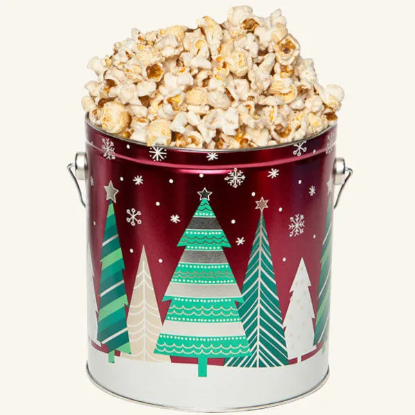 Johnson's Popcorn 1 Gallon Holiday Trees Tin