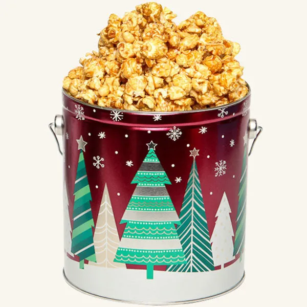 Johnson's Popcorn 1 Gallon Holiday Trees Tin