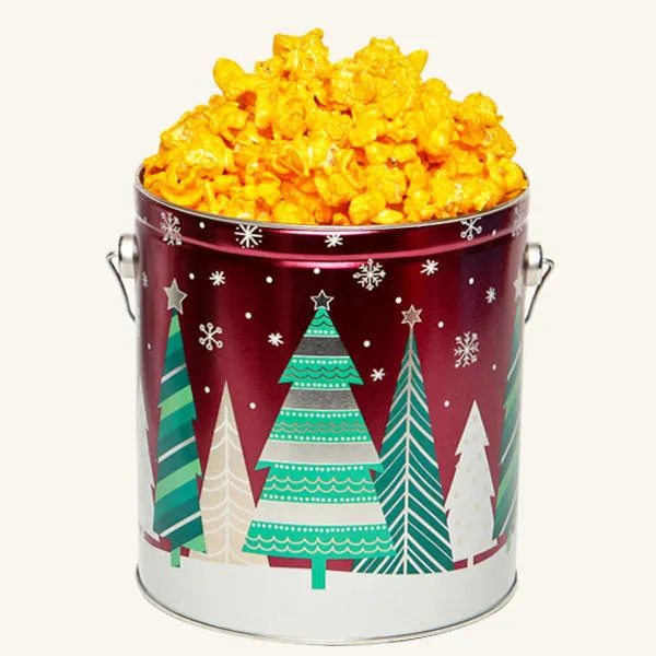 Johnson's Popcorn 1 Gallon Holiday Trees Tin