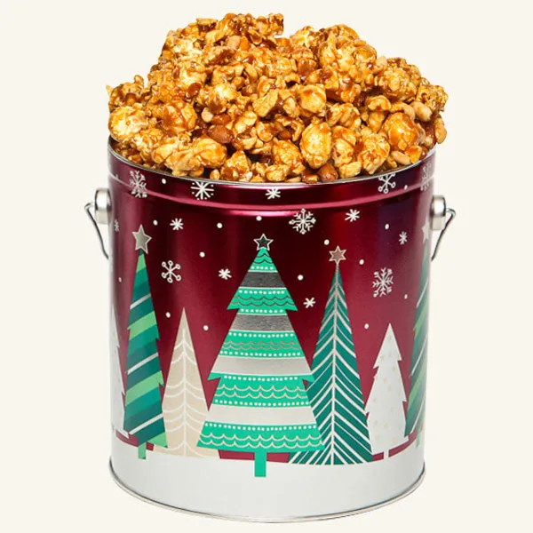 Johnson's Popcorn 1 Gallon Holiday Trees Tin