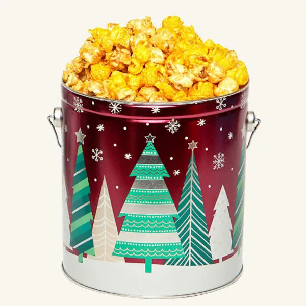 Johnson's Popcorn 1 Gallon Holiday Trees Tin