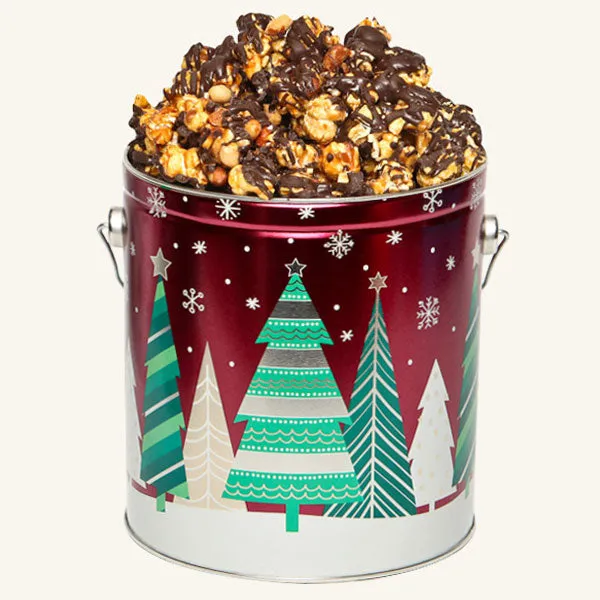 Johnson's Popcorn 1 Gallon Holiday Trees Tin