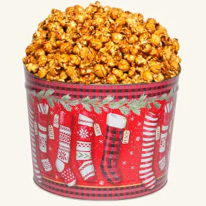 Johnson's Popcorn 2 Gallon Christmas Stockings Tin