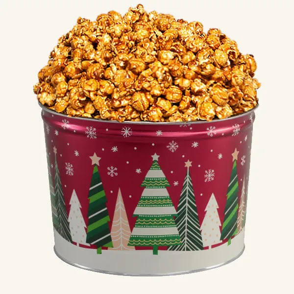 Johnson's Popcorn 2 Gallon Holiday Trees Tin