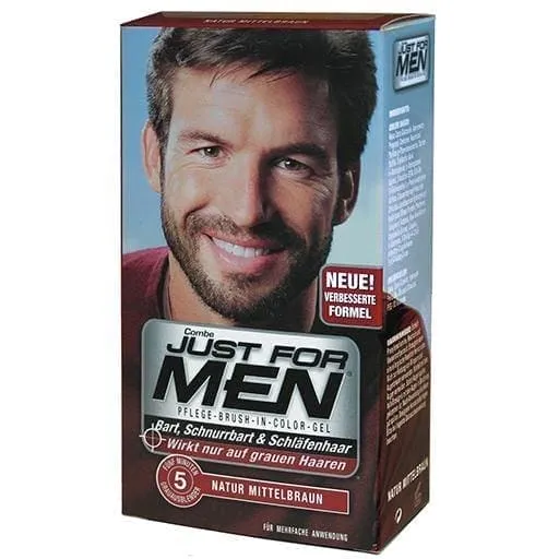 Just for men beard Brush in Color Gel medium brown