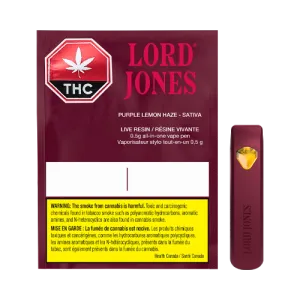 Lord Jones Live Resin Purple Lemon Haze Disposable Vape