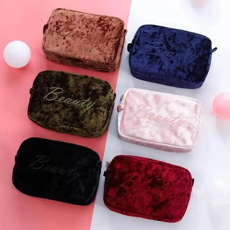 Luxury Velvet Makeup Bag