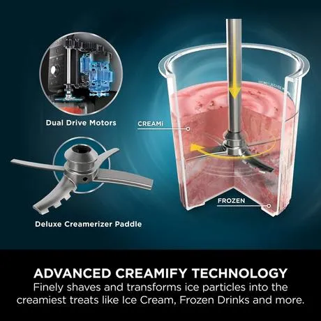 Ninja CREAMi Deluxe 10 in 1 Ice Cream and Frozen Drink Maker NC501UK