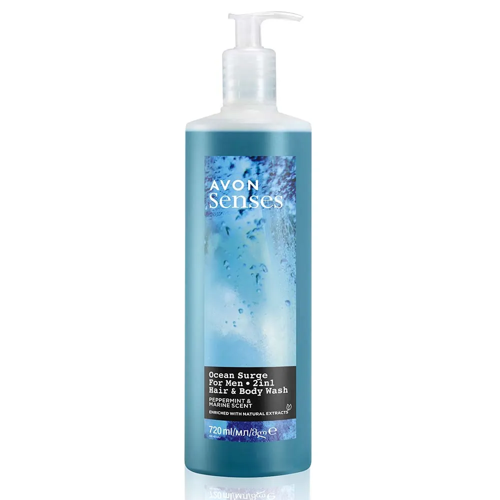 Senses Ocean Surge Hair & Body Wash: Peppermint & Marine - 720ml